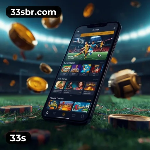 App 33s para iOS e Android — interface mobile, login biométrico e PIX integrado